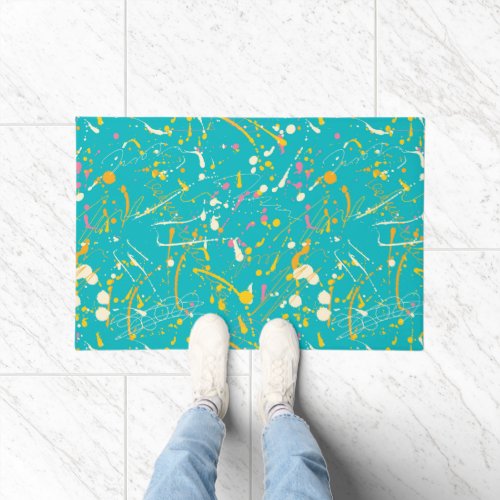 Abstract Paint Splash Doormat