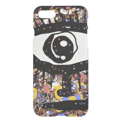 Abstract Paint Splash Eye Splat Monster Expression iPhone SE87 Case