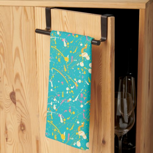 Abstract Paint Splash Kitchen Towel