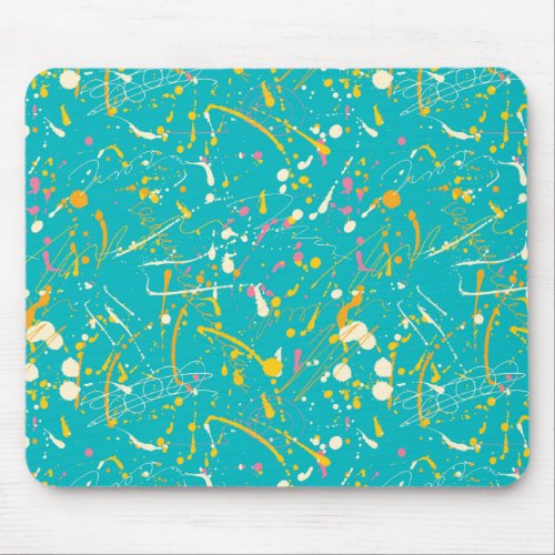 Abstract Paint Splash Mouse Pad