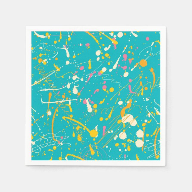 Abstract Paint Splash Napkins (Front)