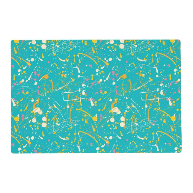 Abstract Paint Splash Placemat (Front)