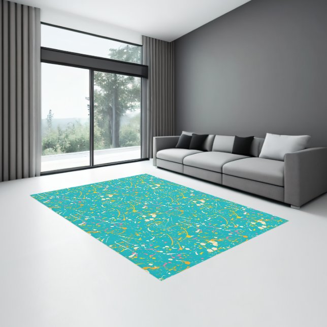 Abstract Paint Splash Rug (Insitu (Indoor 3))