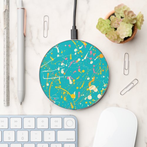 Abstract Paint Splash Wireless Charger