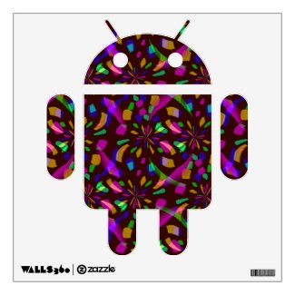 Abstract paint splashes pattern, dark colors theme wall decal
