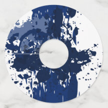 Abstract Paint Splatter Blue Wedding