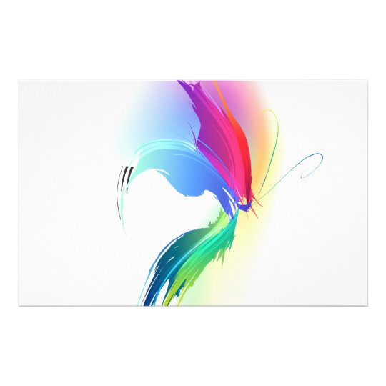 Abstract Paint Splatter Butterfly Stationery | Zazzle.com