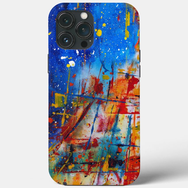Abstract Paint Splatter Case-Mate iPhone Case (Back)