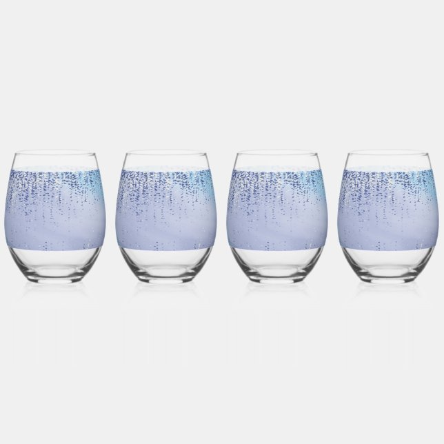 Abstract Paint Splatter Drinking Glass (Front)