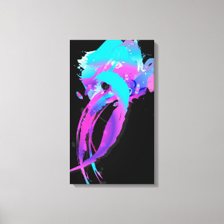 Abstract Paint Splatter Lilac Breasted Roller 2 Canvas Print