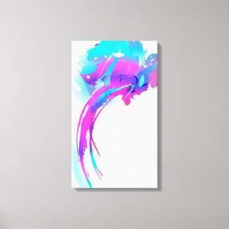 Abstract Paint Splatter Lilac Breasted Roller Canvas Print