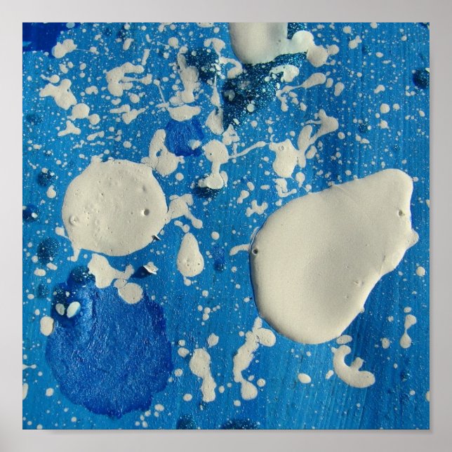 Abstract Paint Splatter Painting Square Crop Poster (Front)