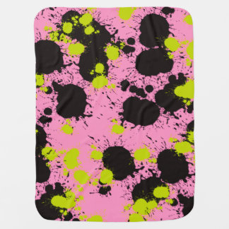 Abstract Paint Splatter Pattern Baby Blanket