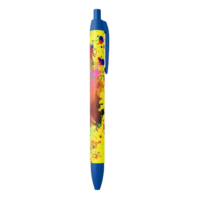 Abstract Paint Splatter Pen (Bottom (Vertical))