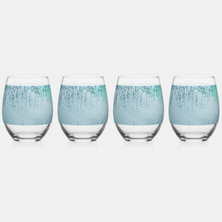 Abstract Paint Splatter Tumbler Drinking Glass