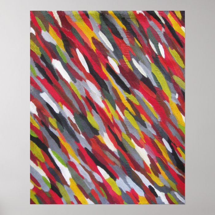 Abstract Paint Streak Painting Posters