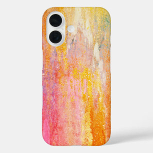 Abstract Paint Streaks iPhone 16 Case