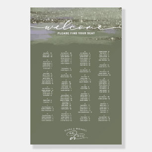 Abstract Paint Strokes Wedding Seating V2 ID886 Foam Board