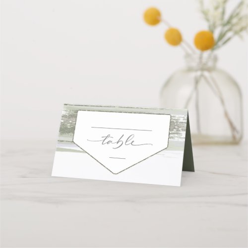 Abstract Paint Strokes Wedding Table ID886 Place Card