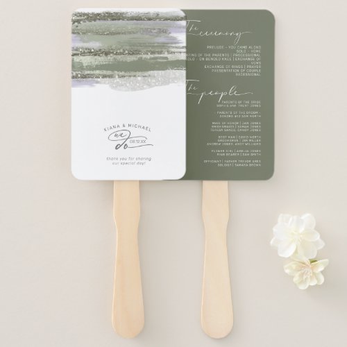 Abstract Paint Strokes Wedding We Do ID886 Hand Fan