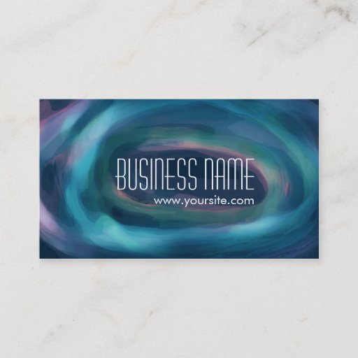Customizable Abstract Paint Swirl Business Card