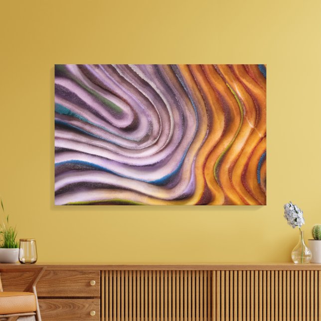 abstract paint swirl canvas print (Insitu(LivingRoom))