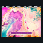 Abstract Paint Swirl Inspirational Quotes Monogram Calendar<br><div class="desc">Give yourself an extra boost of motivation this coming year with this inspirational calendar. The design features a place for you to customize your name. Some quotes that are on the months include "if not now then when",  "you got this",  "the world is yours",  and 9 more.</div>