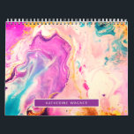 Abstract Paint Swirl Inspirational Quotes Monogram Calendar<br><div class="desc">Give yourself an extra boost of motivation this coming year with this inspirational calendar. The design features a place for you to customize your name. Some quotes that are on the months include "if not now then when",  "you got this",  "the world is yours",  and 9 more.</div>