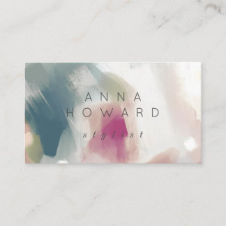 Abstract Paintbrush Stroke Fine Art Business Card