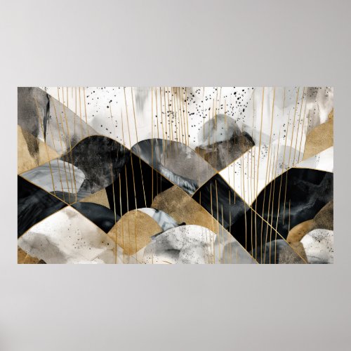 Abstract painted background poster