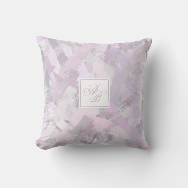 Abstract Painted Brush Strokes texture Throw Pillo Throw Pillow (Front)