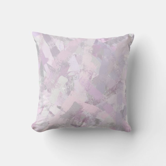 Abstract Painted Brush Strokes texture Throw Pillow (Front)