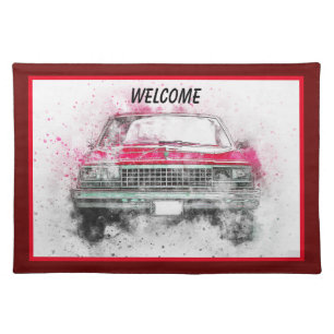 Abstract Painted Car Cloth Placemat