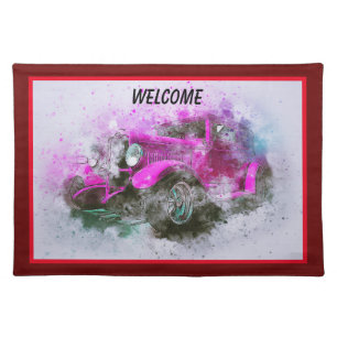 Abstract Painted Car Cloth Placemat