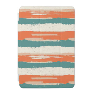 Abstract Painted Distressed Stripes Terracotta iPad Mini Cover