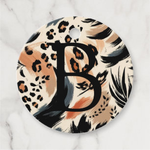 Abstract Painted Exotic Animal Print Leopard  Favor Tags