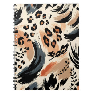 Abstract Painted Exotic Animal Print Leopard  Notebook