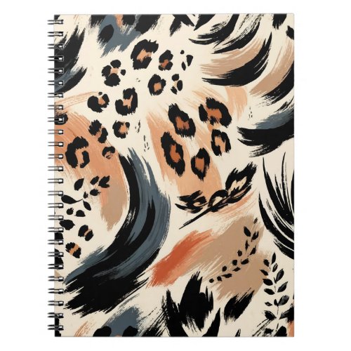 Abstract Painted Exotic Animal Print Leopard  Notebook