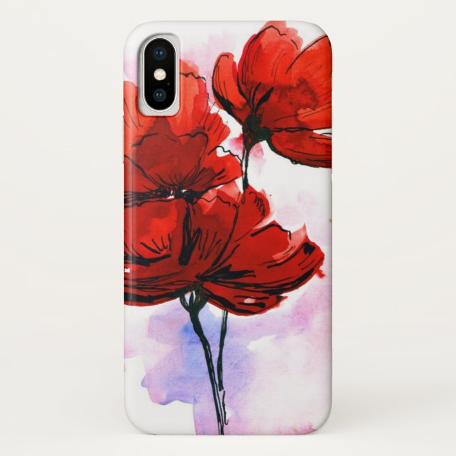 Abstract painted floral background 2 Case-Mate iPhone case (Back)