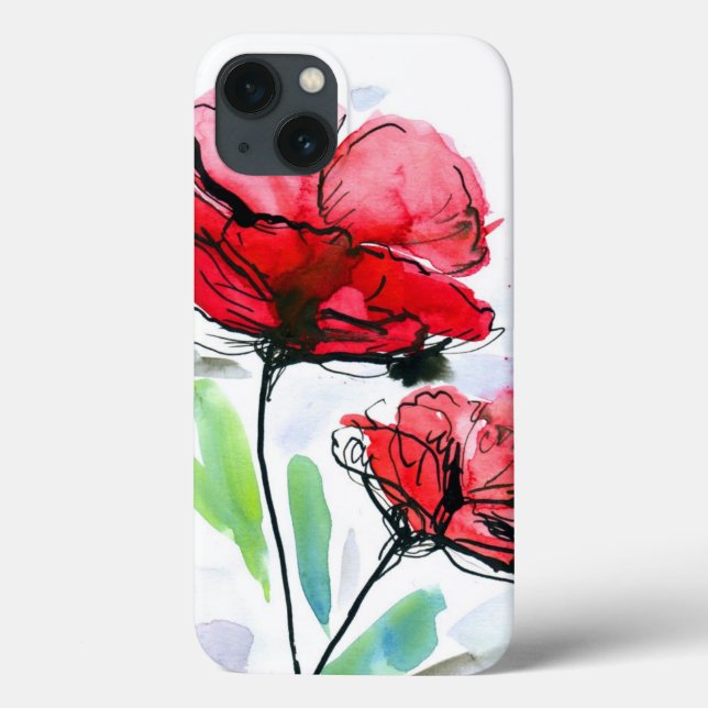 Abstract painted floral background Case-Mate iPhone case (Back)