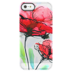 Abstract painted floral background permafrost iPhone SE/5/5s case