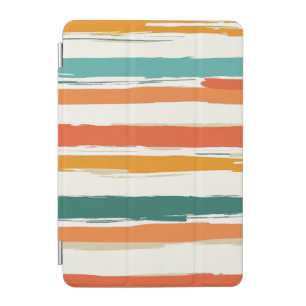 Abstract Painted Horizontal Brush Stripes Boho iPad Mini Cover