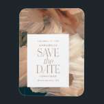 Abstract painted modern teal cream terracotta chic magnet<br><div class="desc">Abstract painted modern teal cream terracotta chic wedding save the date card. Modern on trend serif text and textured backer.</div>