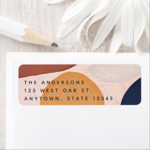Abstract Painted Shapes Holiday Return Address Label