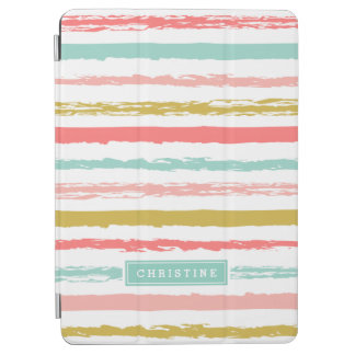 Abstract Painted Stripes Monogram iPad Air Cover