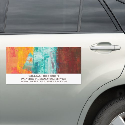 Abstract Painted Wall Painter  Decorator Car Magnet