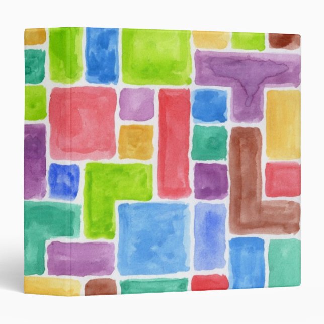 Abstract painted watercolor background. 2 binder (Front/Spine)