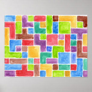 Abstract painted watercolor background. 2 poster