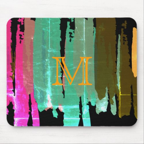 Abstract Painted Watercolor Splatter Art Vintage Mouse Pad