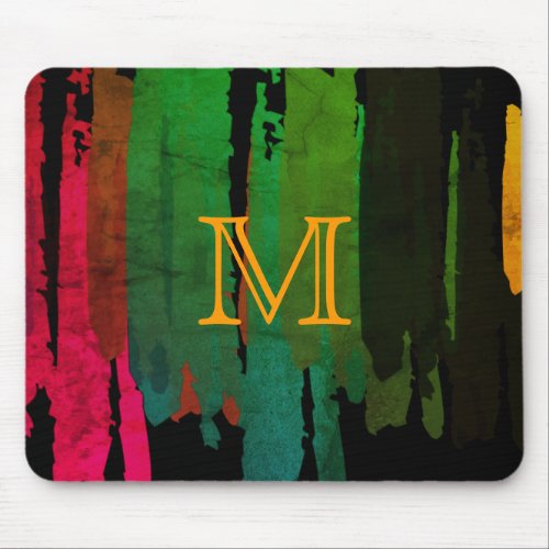 Abstract Painted Watercolor Splatter Art Vintage Mouse Pad